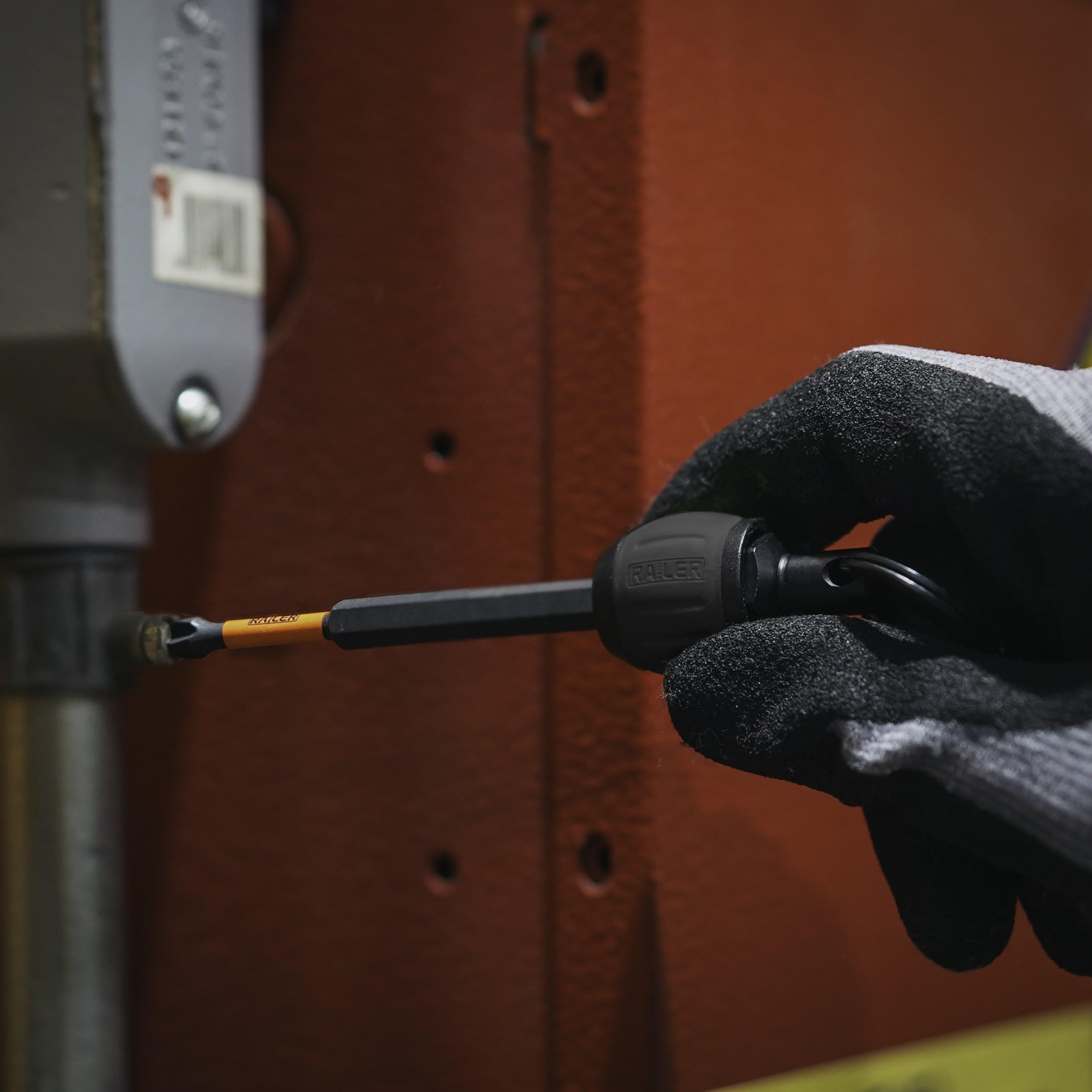 Bit Holder Key Chain Screwdrivers - Railer Heavy Duty 1/4" Hex Soft Ball Grip Bit Holders & Secure Keychain Carabiner. HVAC Tools w/Quick Release For Nut Drivers, Impact Driver & Drill Bits - Image 6