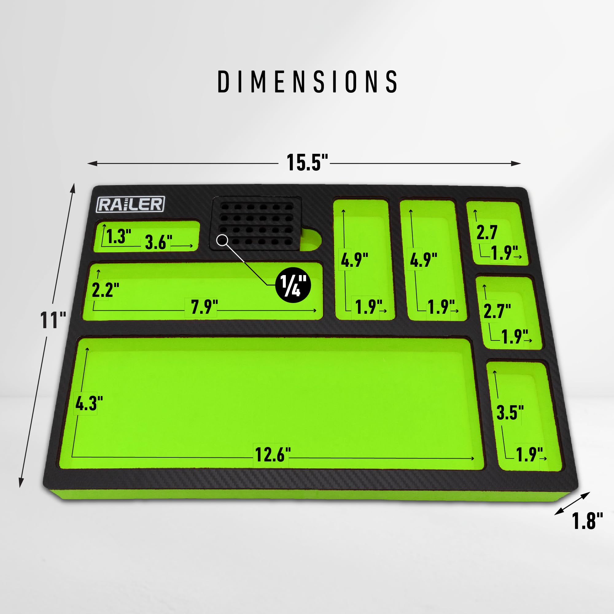 Railer EVA Foam Tool Tray – Premium Toolbox Drawer Organizer & Storage with Built-In Bit & Socket Organizer for Tool Box, Garage & Workshop - Image 3